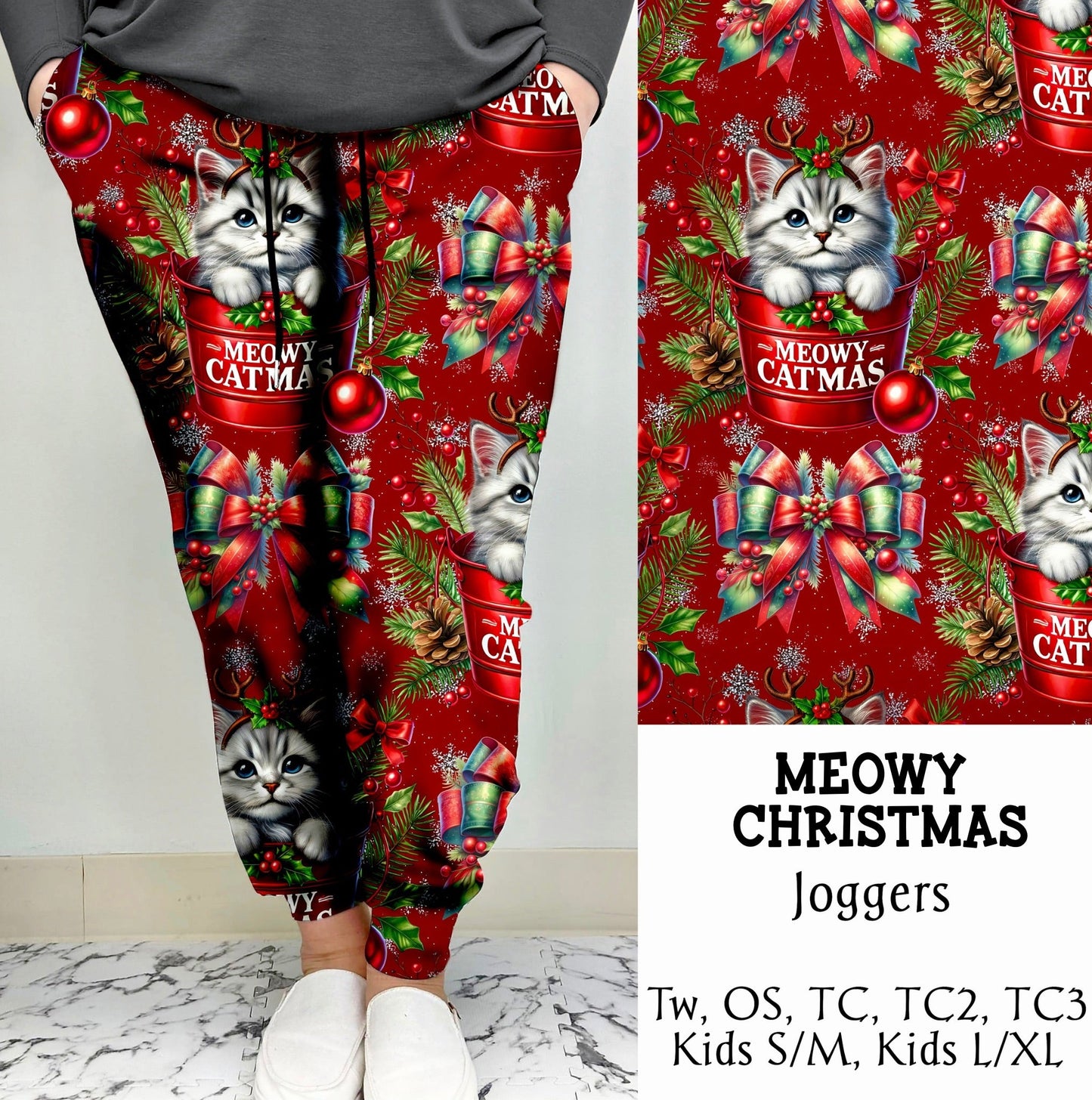 Meowy Christmas Leggings/Joggers | Run Ends 9/8 | ETA 42 days