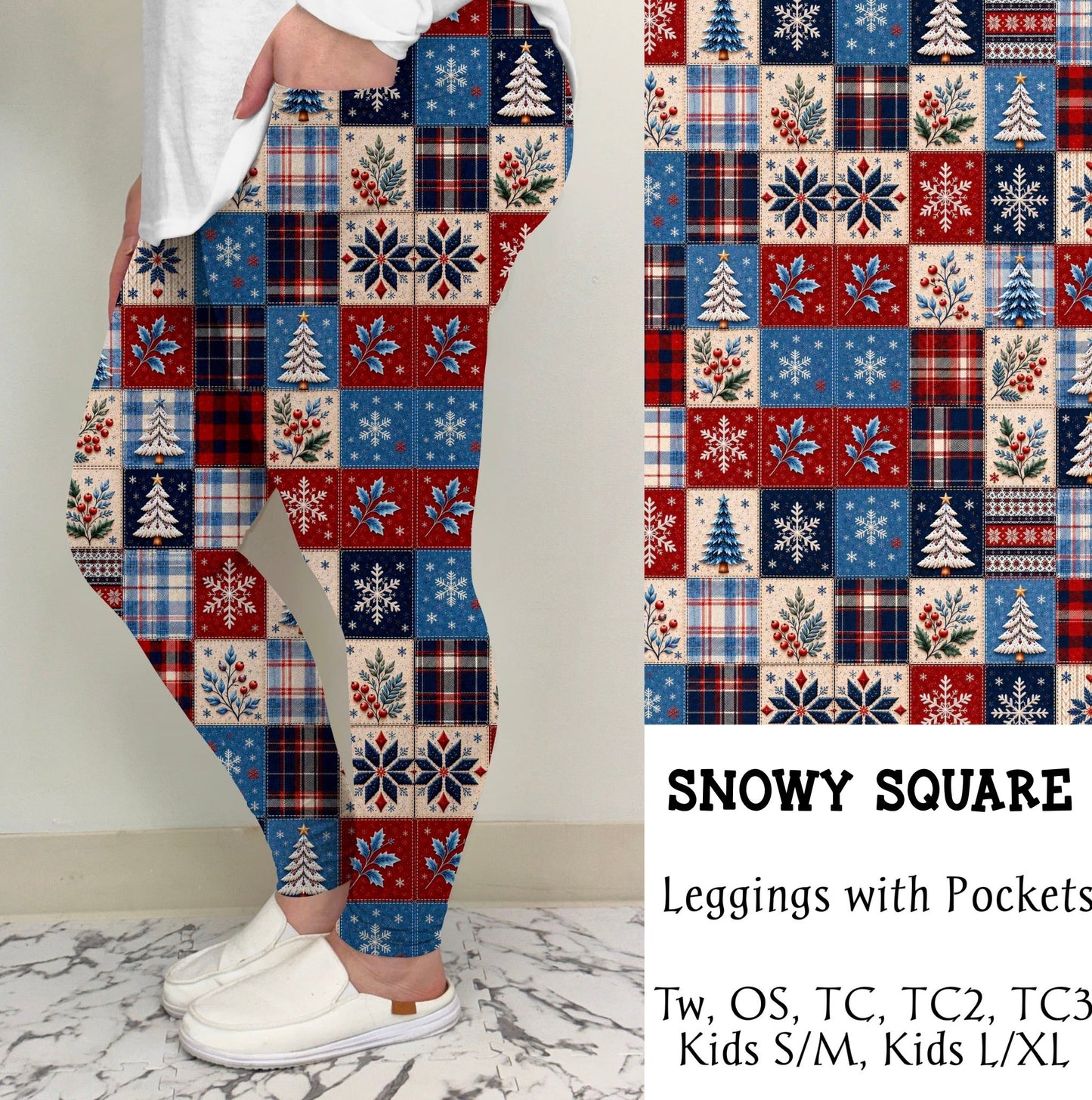 Snowy Square Leggings/Joggers | Run Ends 9/8 | ETA 42 days