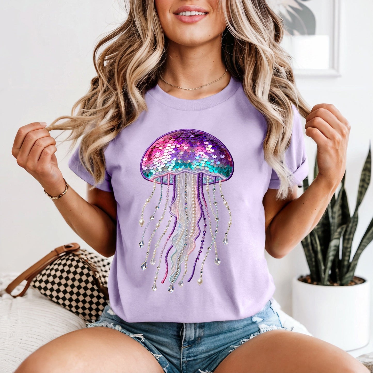 Sequin Jelly Fish Tshirt