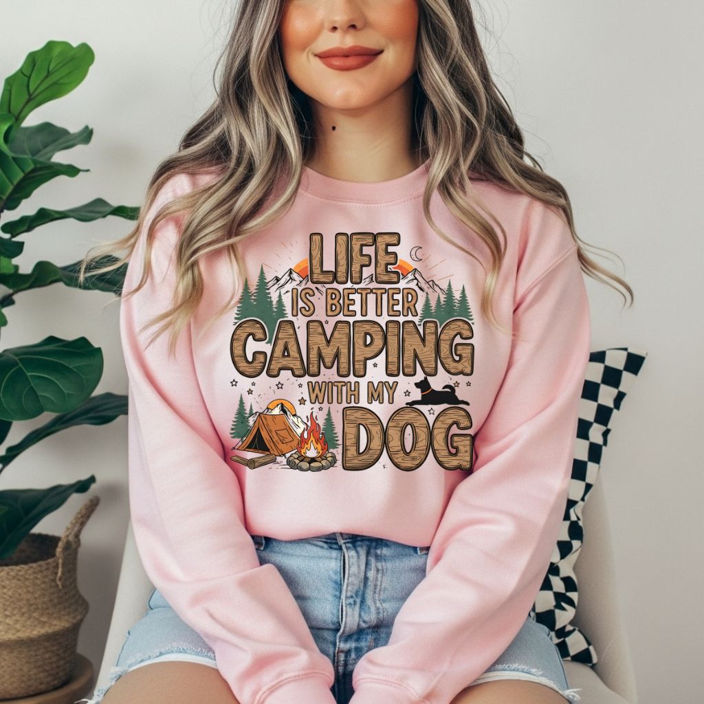 Camping With My Dog Sweatshirt
