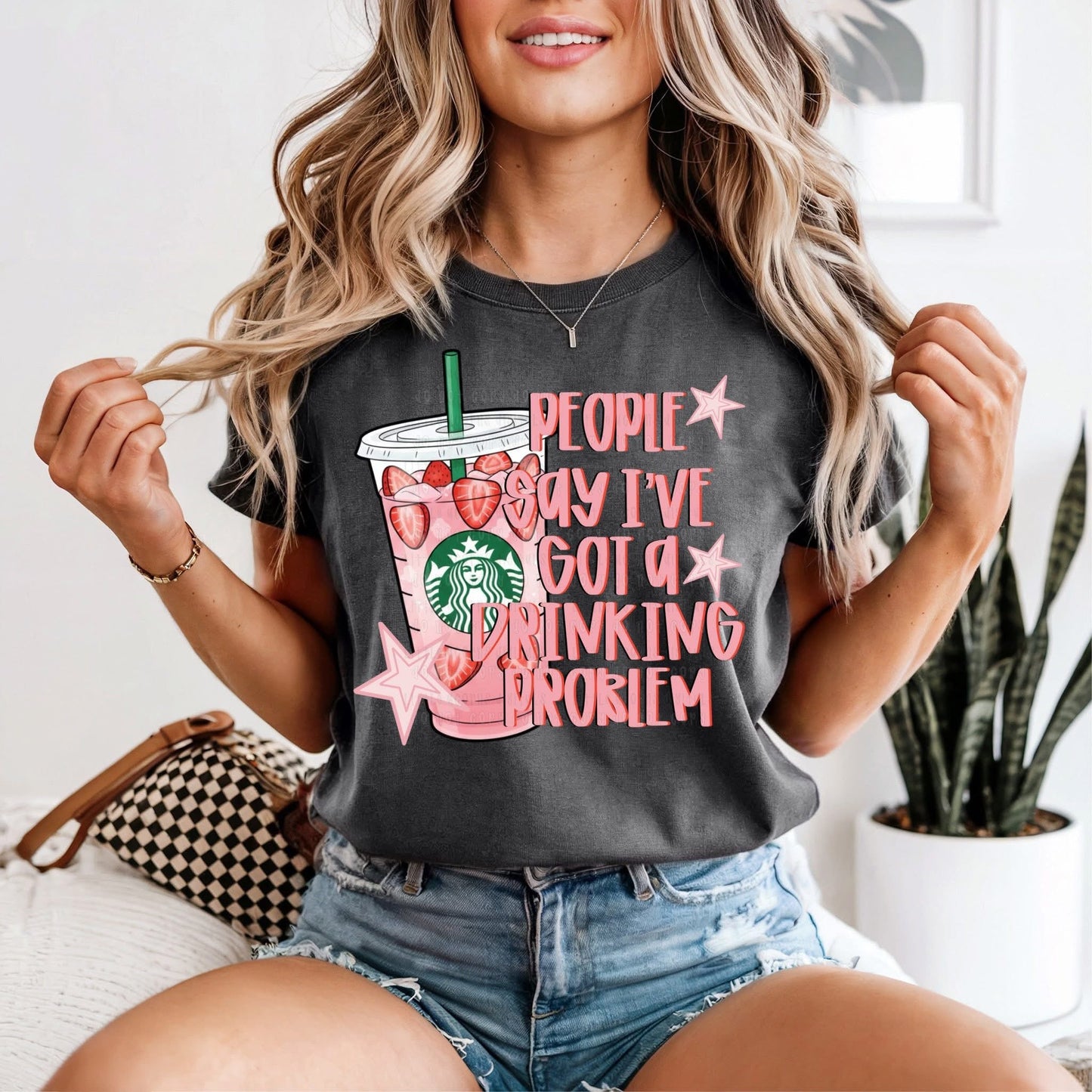 Drinkin Problem Pink Drink Tshirt