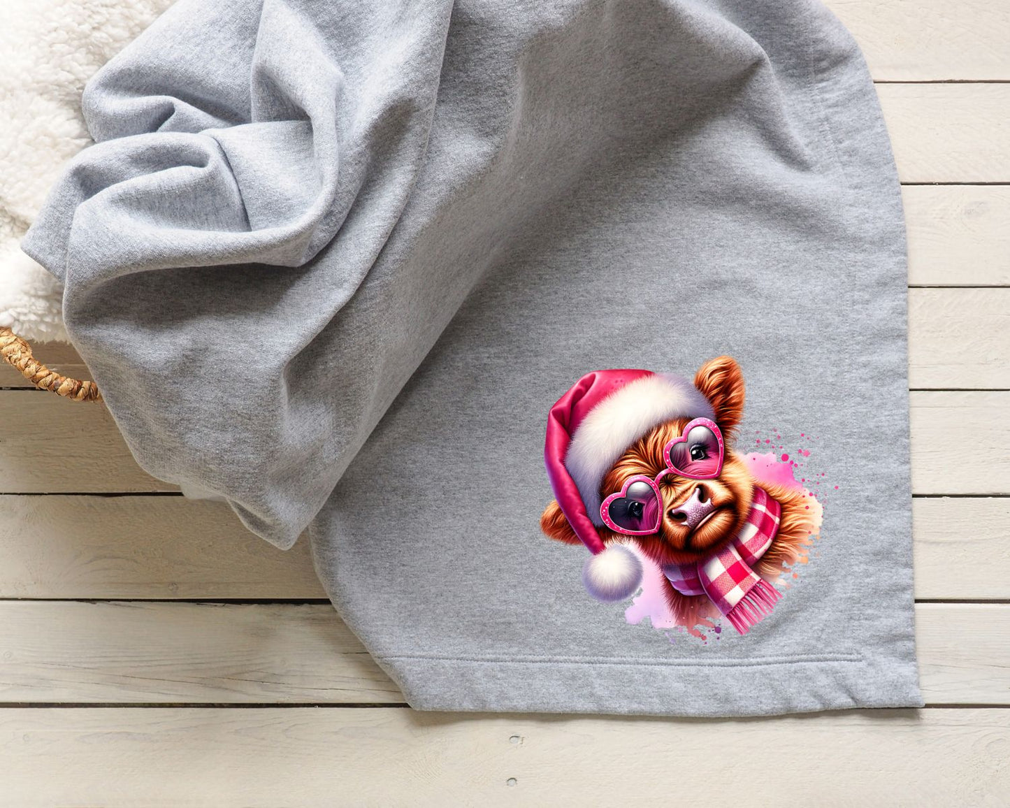 Harper's Heart Cow Blanket