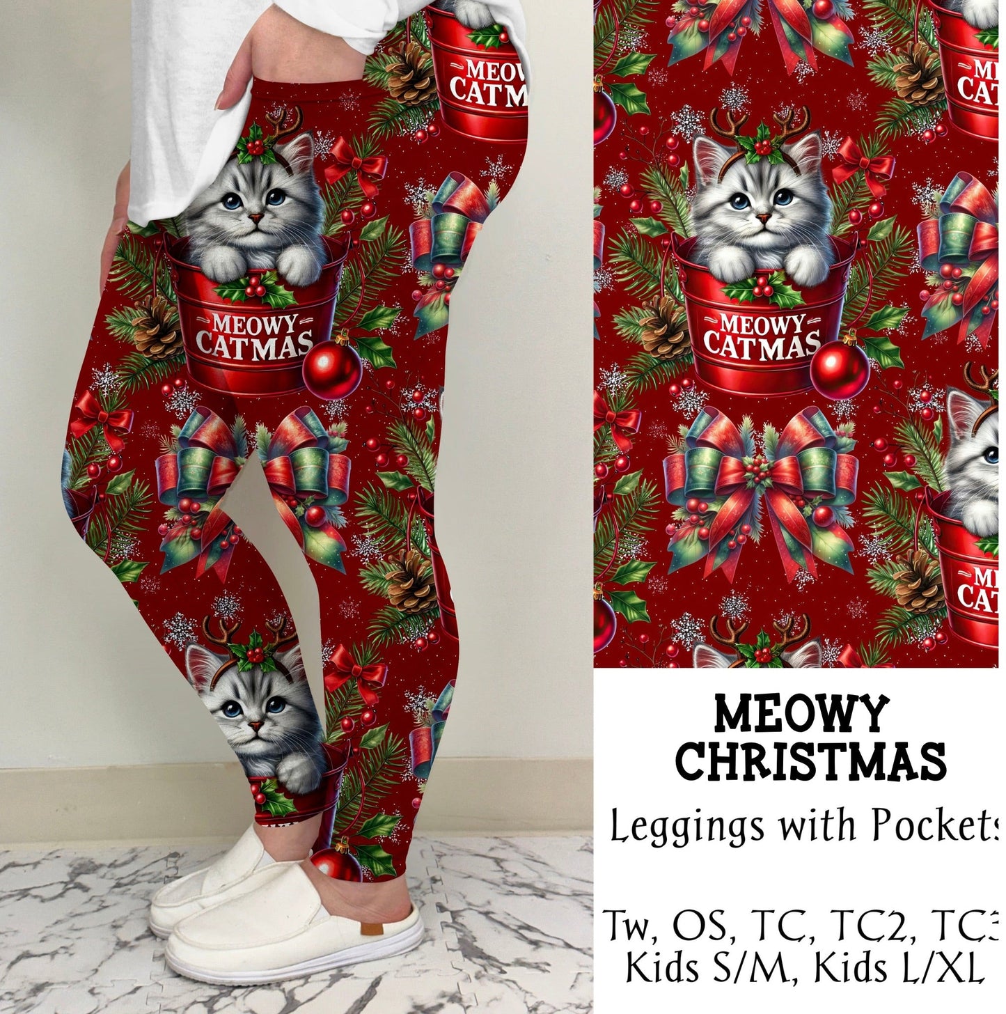 Meowy Christmas Leggings/Joggers | Run Ends 9/8 | ETA 42 days