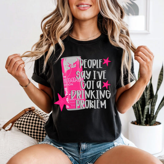 Drinkin Problem Pink Bull Tshirt