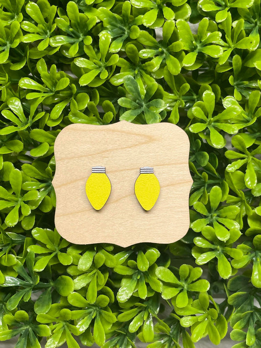 Yellow Christmas Lights Earrings