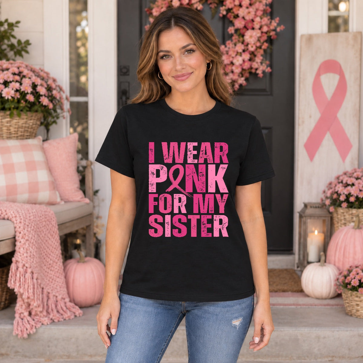 I Wear Pink For My Sister Tshirt