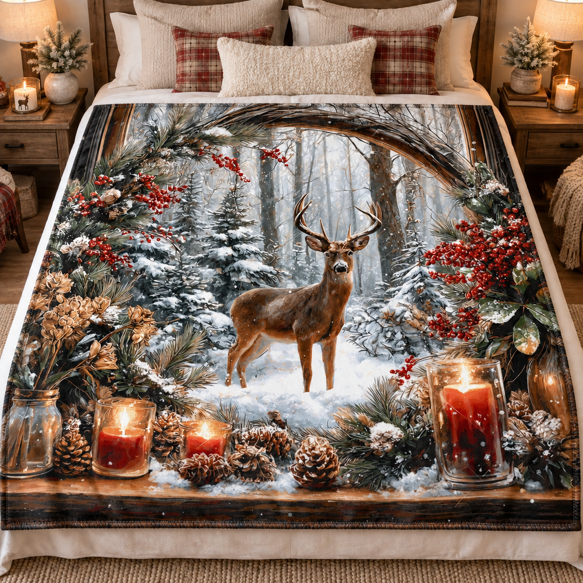 Winter Deer 50x60 Blanket | Run Ends 10/9 | ETA 42 days