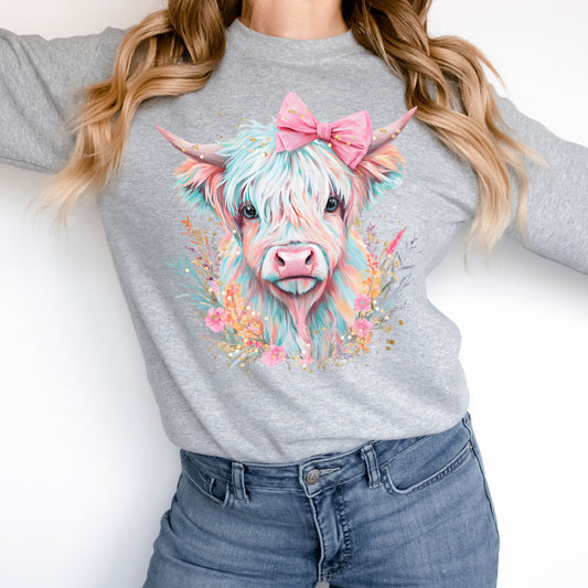 Pastel Cow Sweatshirt