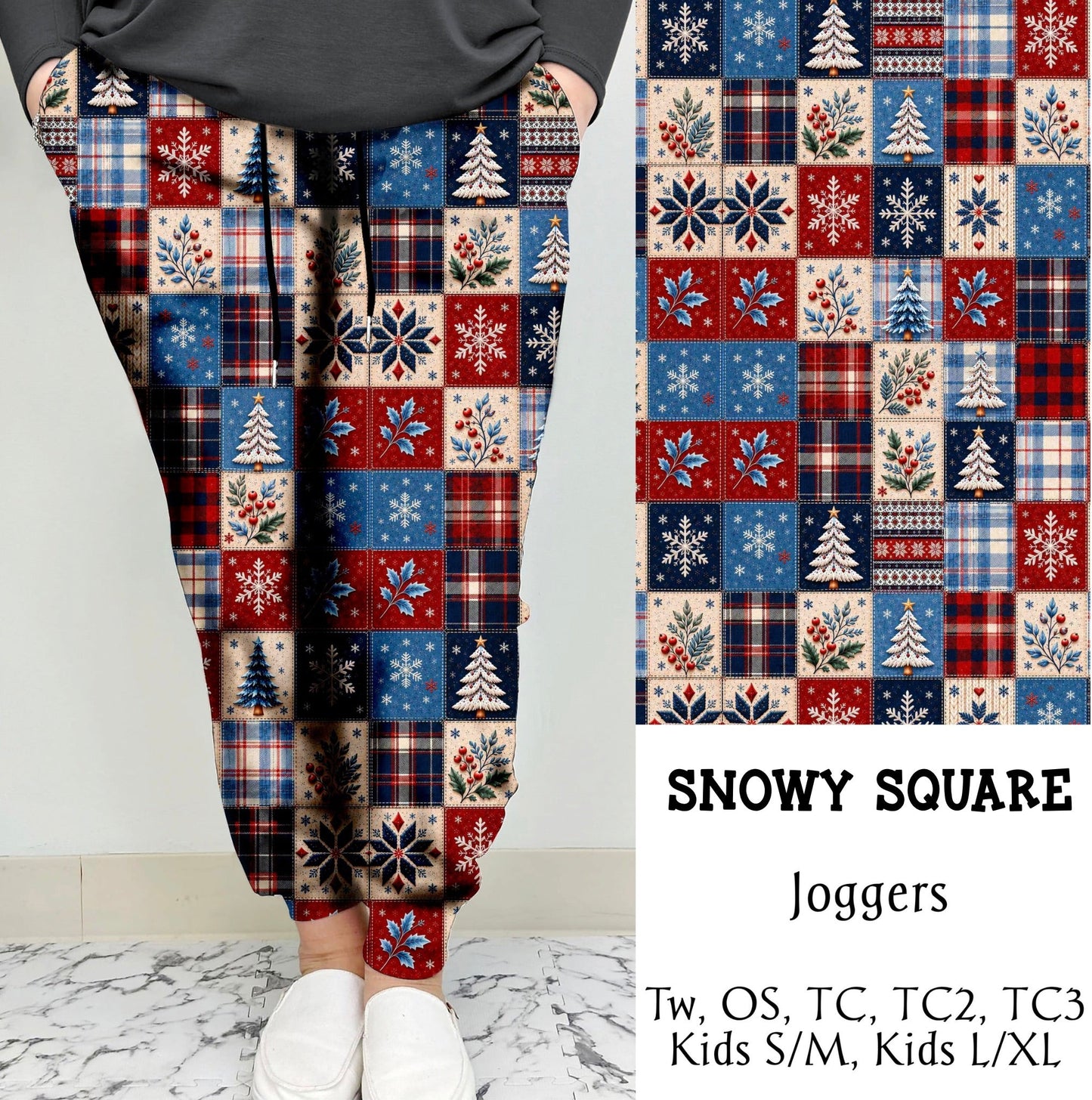 Snowy Square Leggings/Joggers | Run Ends 9/8 | ETA 42 days
