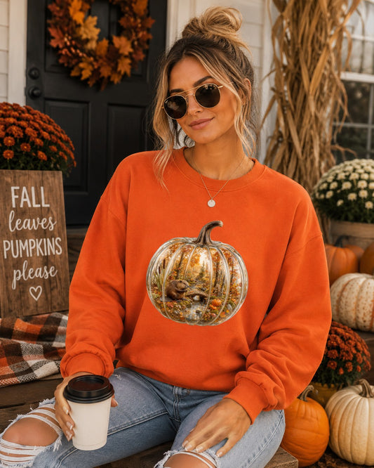 Cozy Pumpkin Fall Beaver Sweatshirt