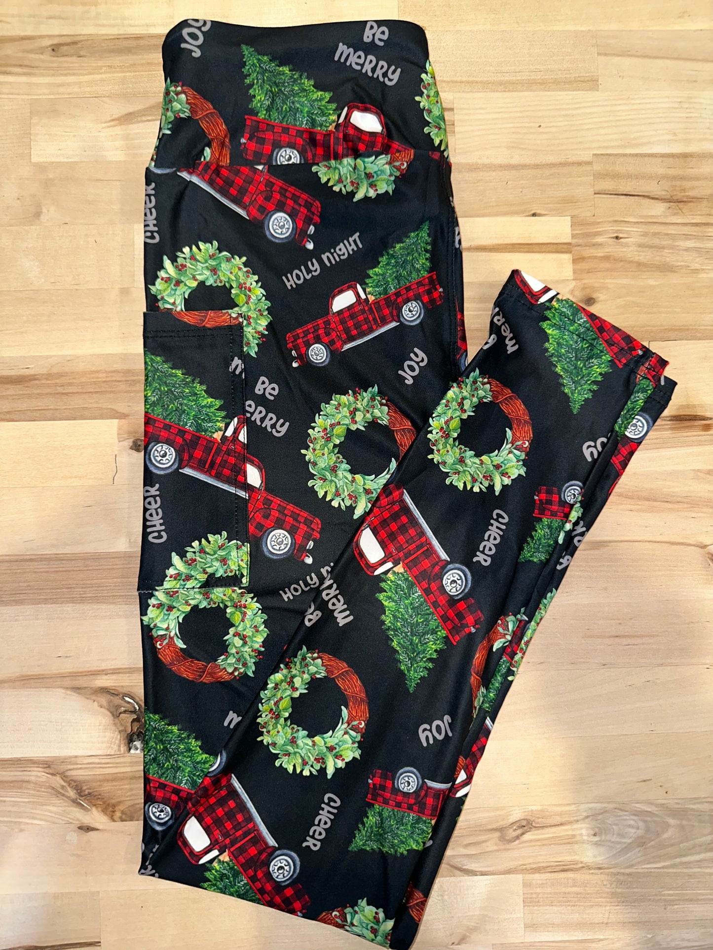 Plaid Truck Leggings w/ Pockets