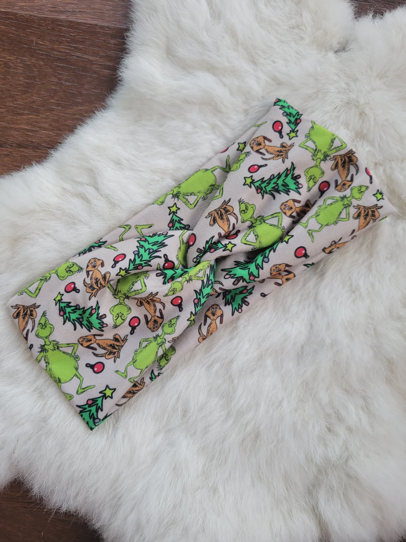 Green & Dog Headband