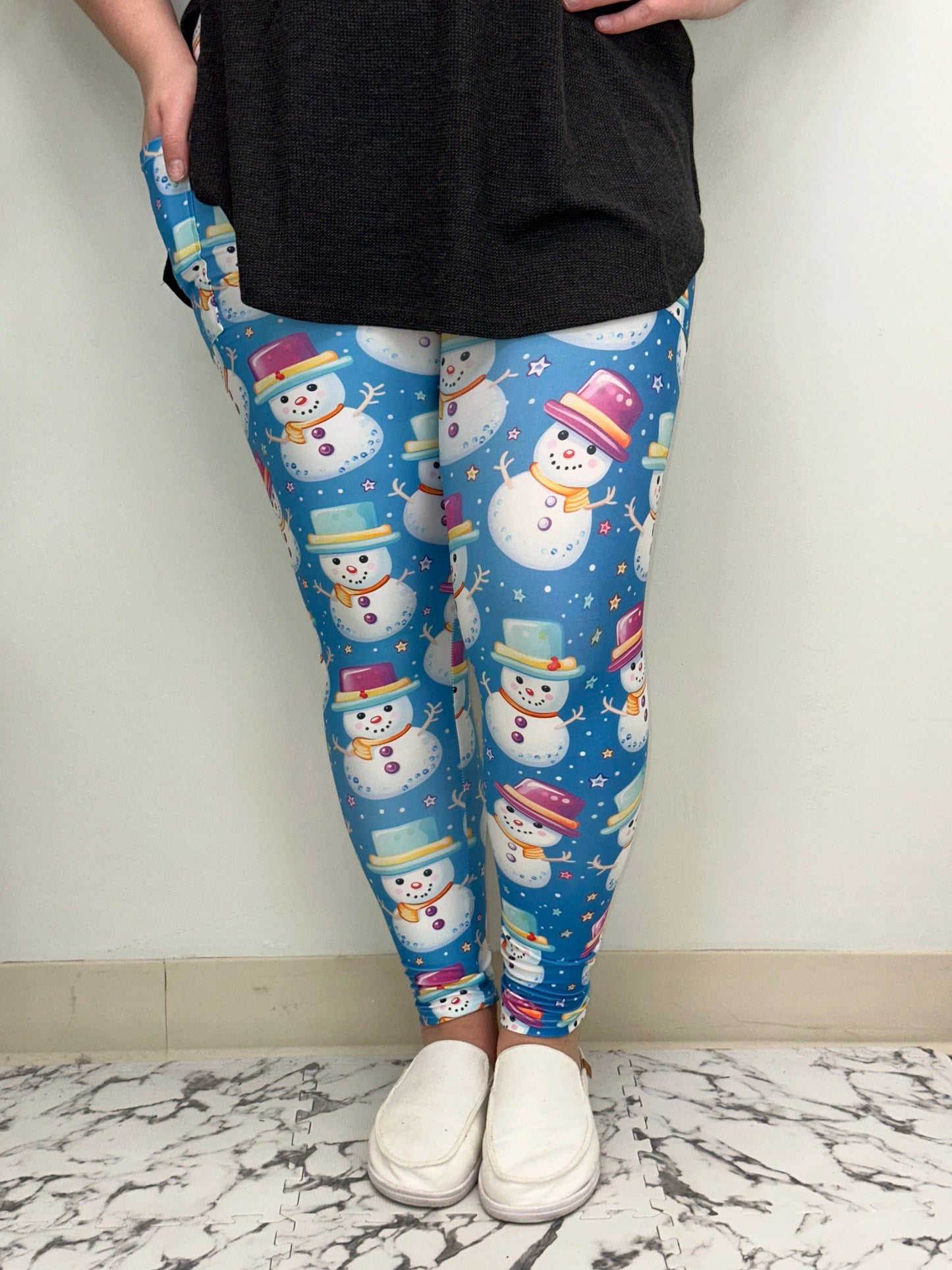 Fresh Snowman Leggings w/ Pockets