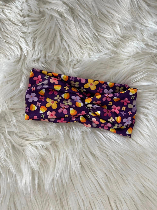 Candy Corn Retro Floral Headband